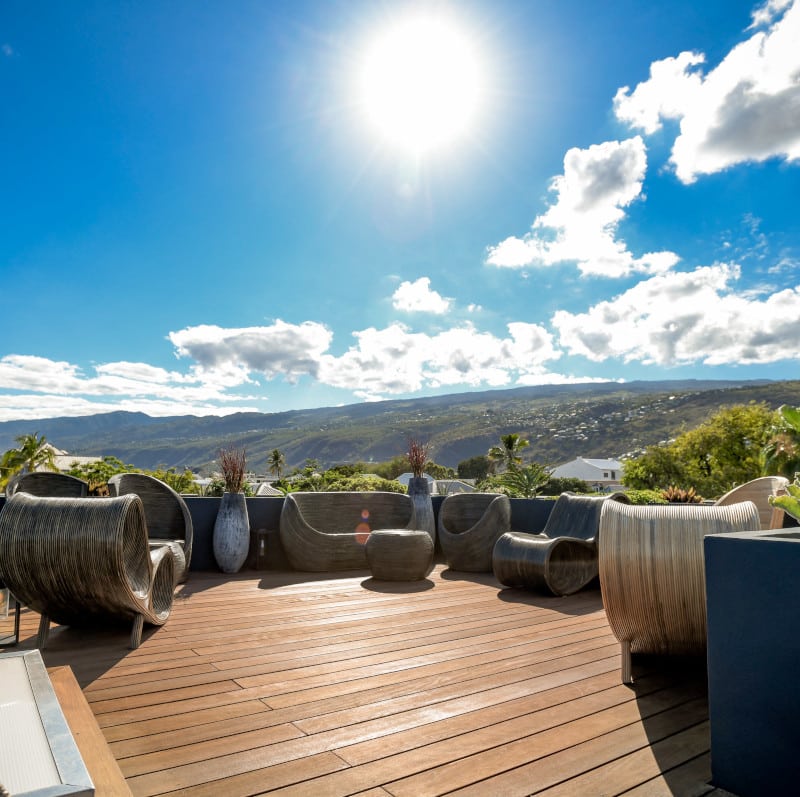 Guétali Location d'une terrasse de toit avec vue imprenable à la Réunion